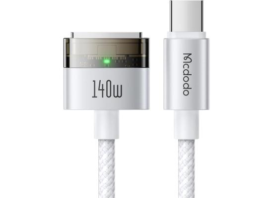 Mcdodo 140W USB-C to Mag-safe 3 Magnetic Charging Cable, 140W Rapid Charging, Mag-safe 3 Charging Cable, Magsafe Charging Cord for Mac Models Compatible with MacBook Air (13/15" M4 Chip), MacBook Pro - White